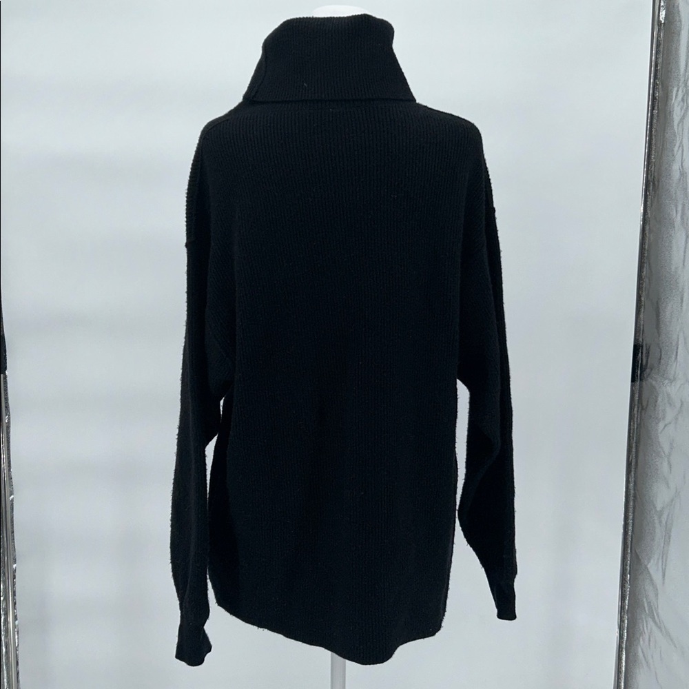 Free People women’s Ribbed Turtleneck Sweater Black Size XSmall - Picture 3 of 13